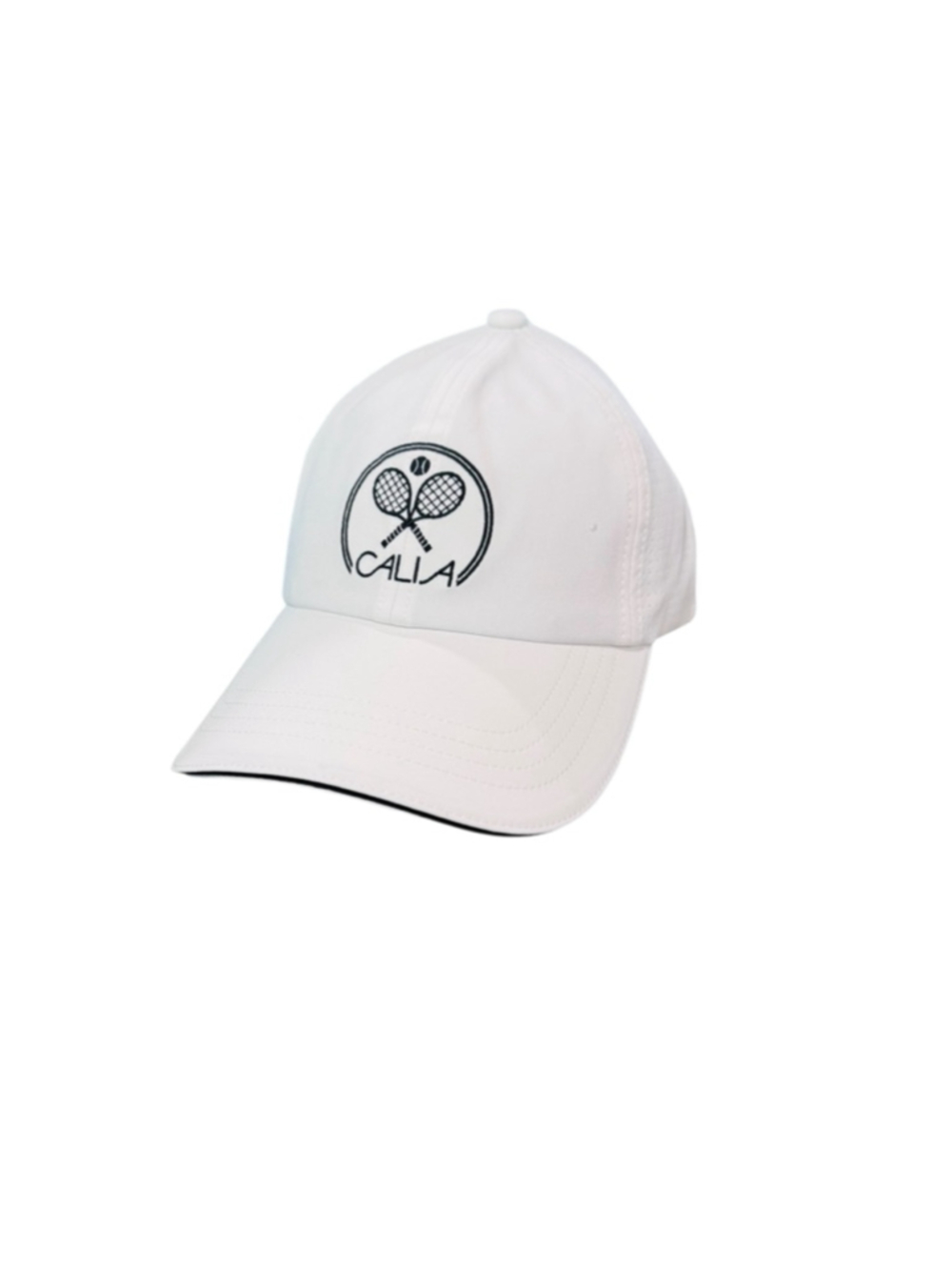 Women's CALIA White & Black Tennis Ponytail Cap One Size